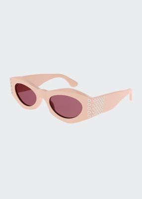 Eyelet Acetate Butterfly Sunglasses