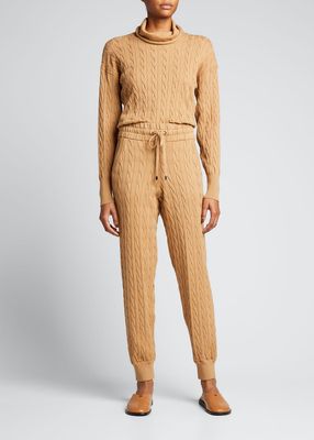 Auden Cable-Knit Sweatpants