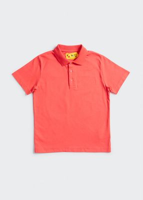 Boy's Tonal Arrow Polo Shirt, Size 4-10