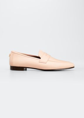 Calfskin Flat Penny Loafers