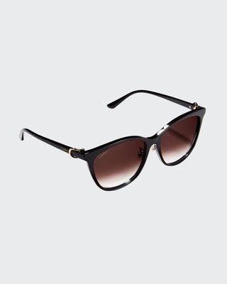C de Cartier Oversized Round Acetate Sunglasses