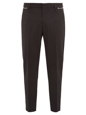 Prada - Zipped Technical-gabardine Trousers - Mens - Black