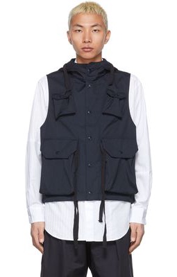 Engineered Garments Navy Canvas Field Vest