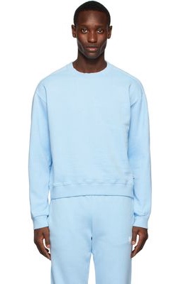 M.A. Martin Asbjørn SSENSE Exclusive Blue Cropped Sweatshirt
