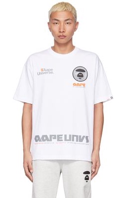 AAPE by A Bathing Ape White 'AAPE Universe' T-Shirt