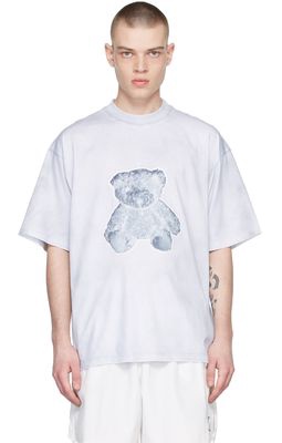 We11done White Pearl Necklace Teddy T-Shirt