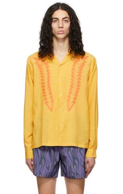 Double Rainbouu Yellow Feather Shirt