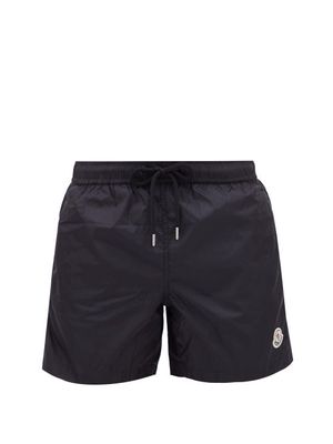 Moncler - Logo-patch Swim Shorts - Mens - Navy