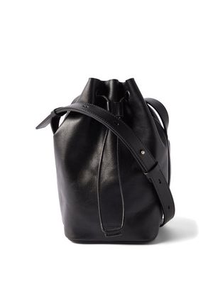 Jil Sander - Drawstring Leather Cross-body Bag - Mens - Black