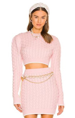 ASSIGNMENT Kira Cable Sweater in Pink