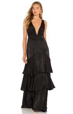 Katie May Old Money Gown in Black
