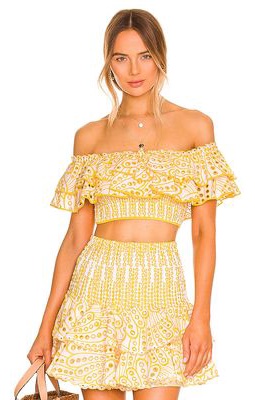 Charo Ruiz Ibiza Clara Top in Yellow