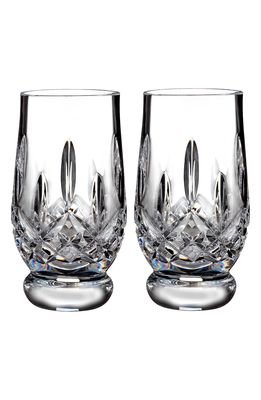 Waterford Lismore Connoisseur Set of 2 Lead Crystal Footed Tasting Tumblers in Clear