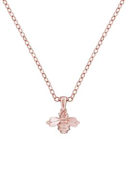 Ted Baker London Bellema Bumblebee Pendant Necklace in Brushed Rose Gold Tone