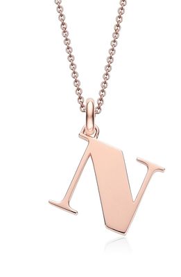 Monica Vinader Alphabet Pendant Charm in Rose Gold- N