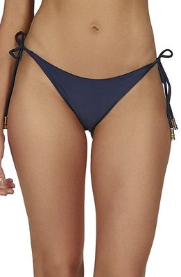 ViX Swimwear Side Tie Bikini Bottoms in Navy