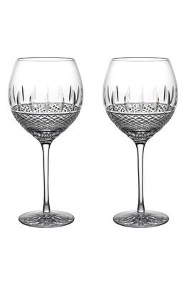Waterford Irish Lace Set of 2 Lead Crystal Wine Glasses in Clear