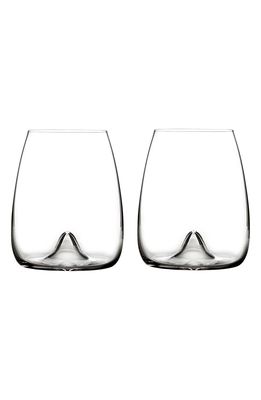 Waterford Elegance Set of 2 Fine Crystal Stemless Wine Glasses in Clear