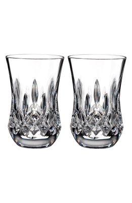 Waterford Lismore Connoisseur Set of 2 Lead Crystal Flared Sipping Tumblers in Clear