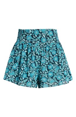 Free People Say It's So Cotton Shorts in Blue Combo