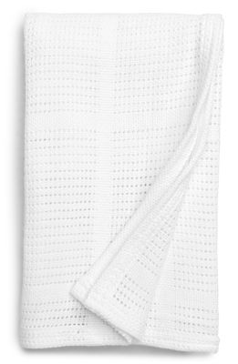 Lulujo Cellular Baby Blanket in White
