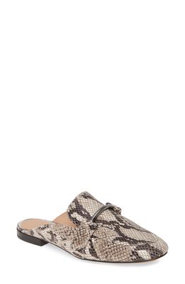 Linea Paolo Annette Loafer Mule in Black White Snake Print
