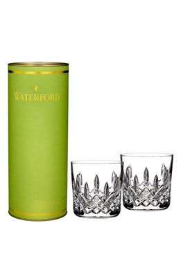 Waterford Giftology Lismore Set of 2 Lead Crystal Double Old Fashioned Glasses