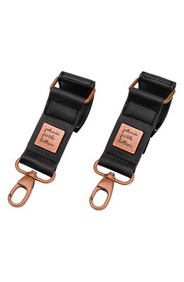 Petunia Pickle Bottom Faux Leather Valet Stroller Clips in Black