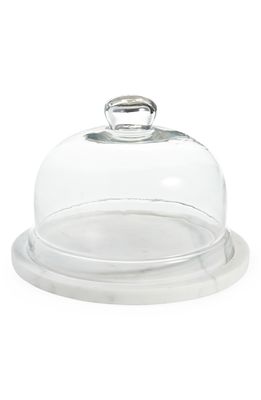 Nordstrom Marble & Glass Cloche in White
