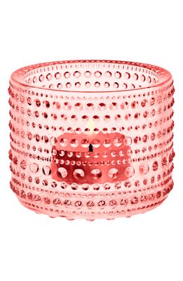 Iittala Kastehelmi Oiva Toikka Tealight Candleholder in Salmon Pink