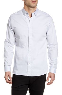 Ted Baker London Whyme Slim Fit Dot Button-Up Shirt in White
