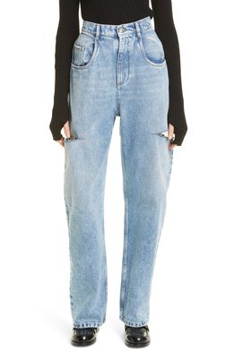 Maison Margiela Ripped Side Cutout Jeans in Stone Washed