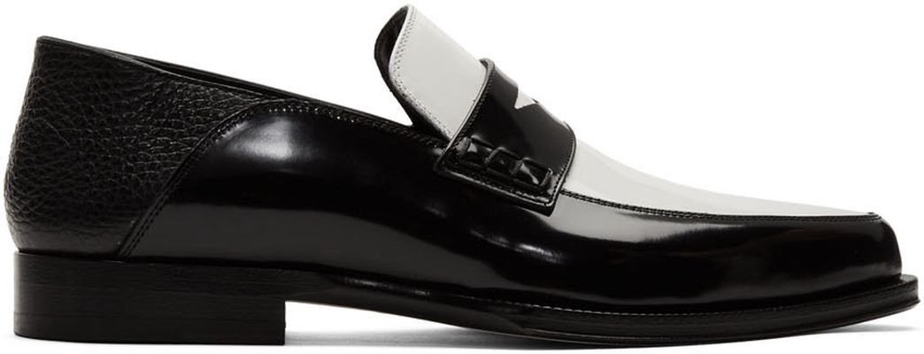 Loewe Black & White Pointy Loafers