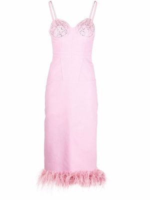Seen Users Mata Hari crystal-embellished dress - Pink