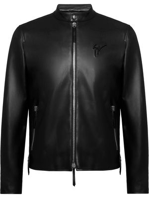 Giuseppe Zanotti zip-front leather jacket - Black