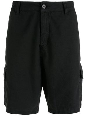 Osklen linen cargo shorts - Black
