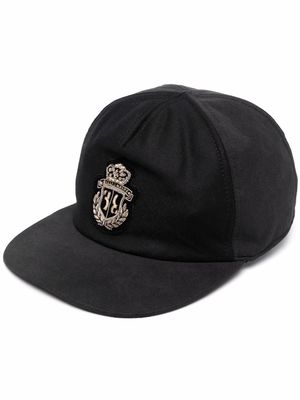 Billionaire logo-embroidered wool cap - Black