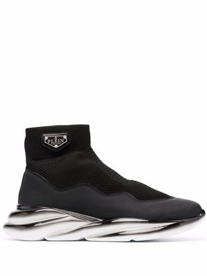 Philipp Plein sock-style chunky sneakers - Black