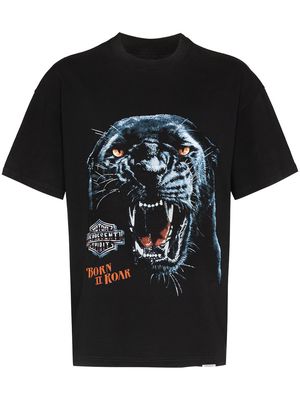 Represent panther print T-shirt - Black