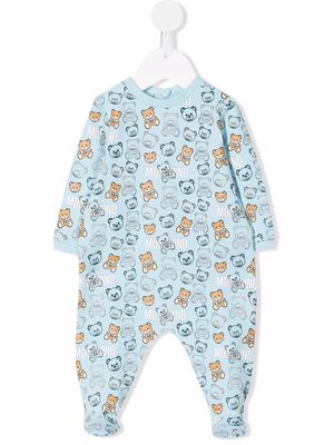 Moschino Kids teddy bear print pyjamas - Blue