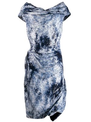 Vivienne Westwood Pre-Owned gradient sequin gathered dress - Blue