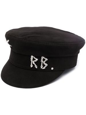 Ruslan Baginskiy logo-print baker boy cap - Black