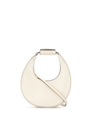 STAUD Moon small leather shoulder bag - White