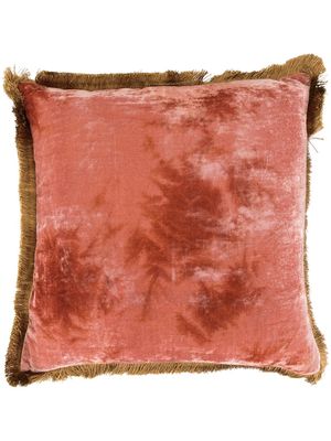 Anke Drechsel raw edge velvet cushion - Red