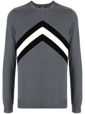 Perfect Moment chevron-print merino sweater - Grey