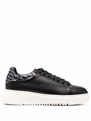 Ea7 Emporio Armani platform logo trainers - Black