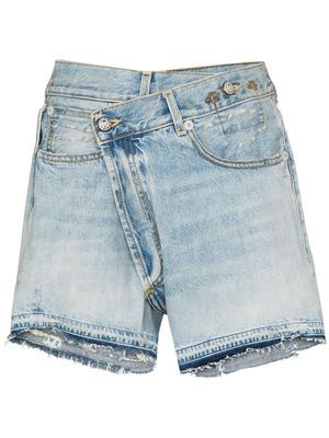 R13 crossover denim shorts - Blue