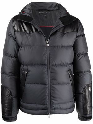 Perfect Moment leather-panelled puffer jacket - Grey