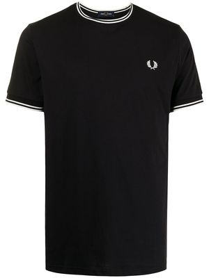 FRED PERRY logo-embroidered cotton T-shirt - Blue
