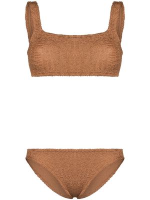 Hunza G Xandra crinkle bikini set - Brown